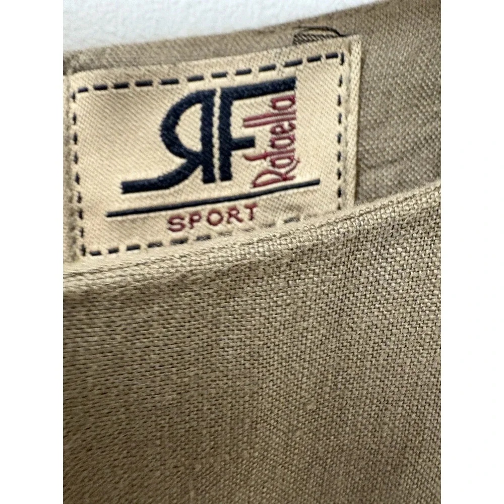 VTG Rafaella Dress Sz 10 100%Linen Tan/Beige Sleeveless Buttons Midi Lagenlook - Picture 2 of 6